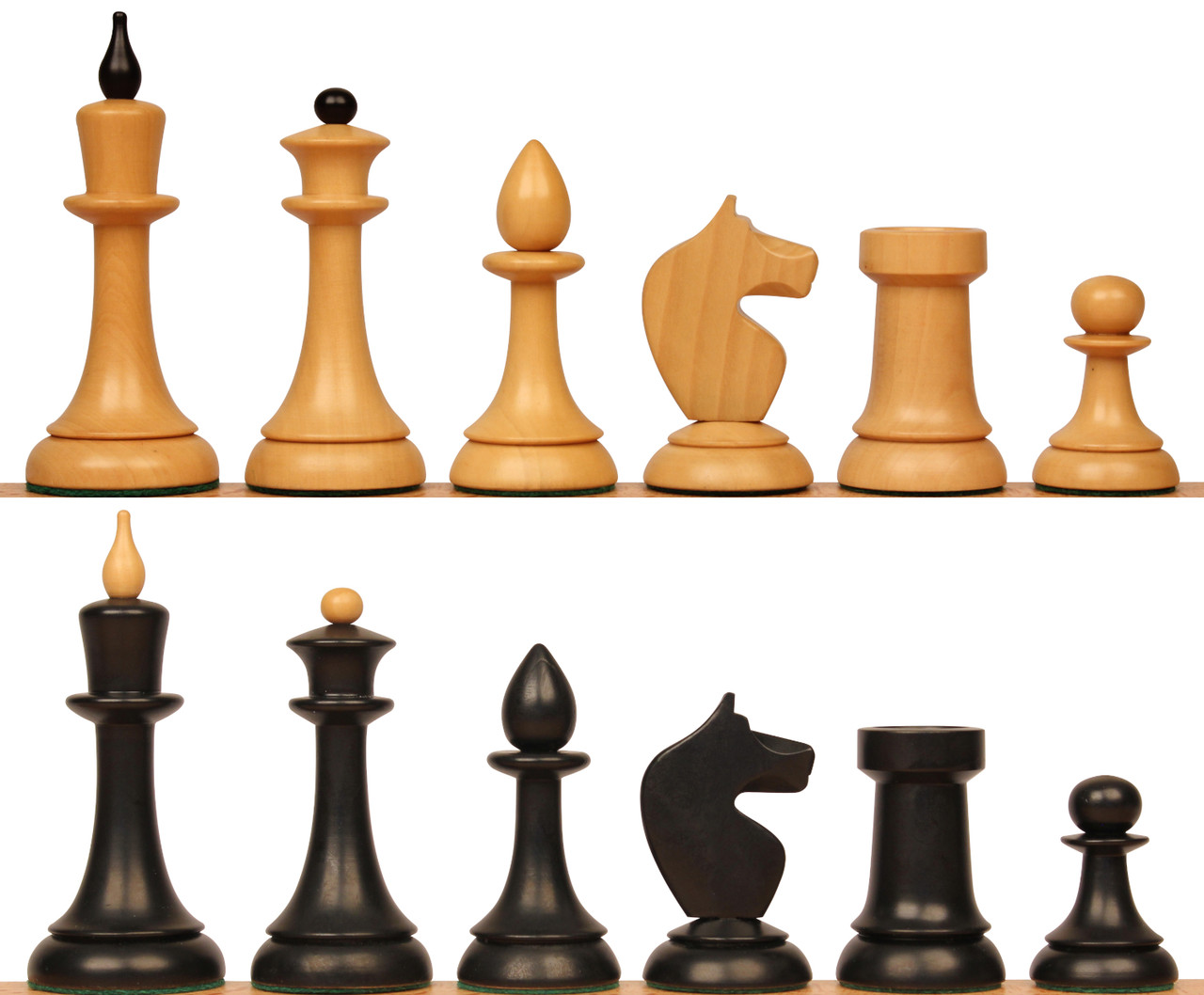 Queen's Gambit Series Final Game Chess Set with Ebonized & Boxwood